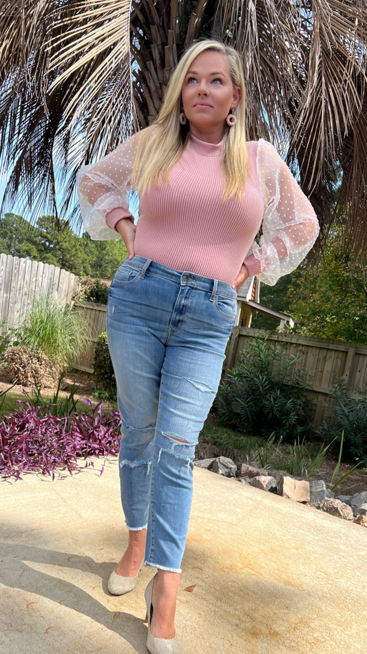 Carnation Puff Sleeve Bodysuit - The Lush Kiwi