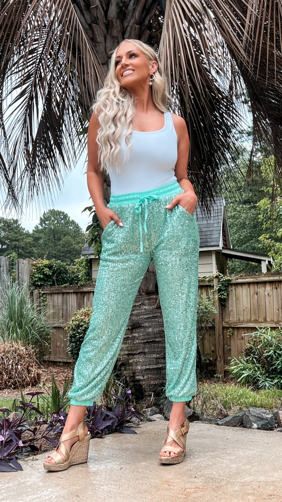 Sequin jogger online set