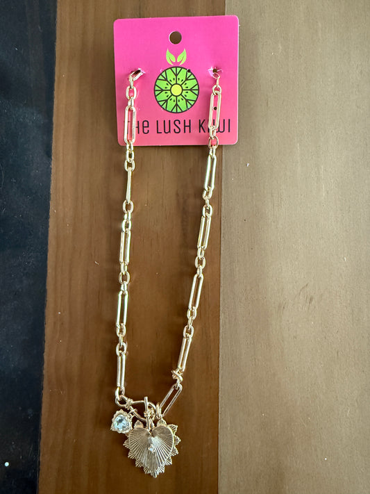 Sun Burst Vintage Gold Necklace