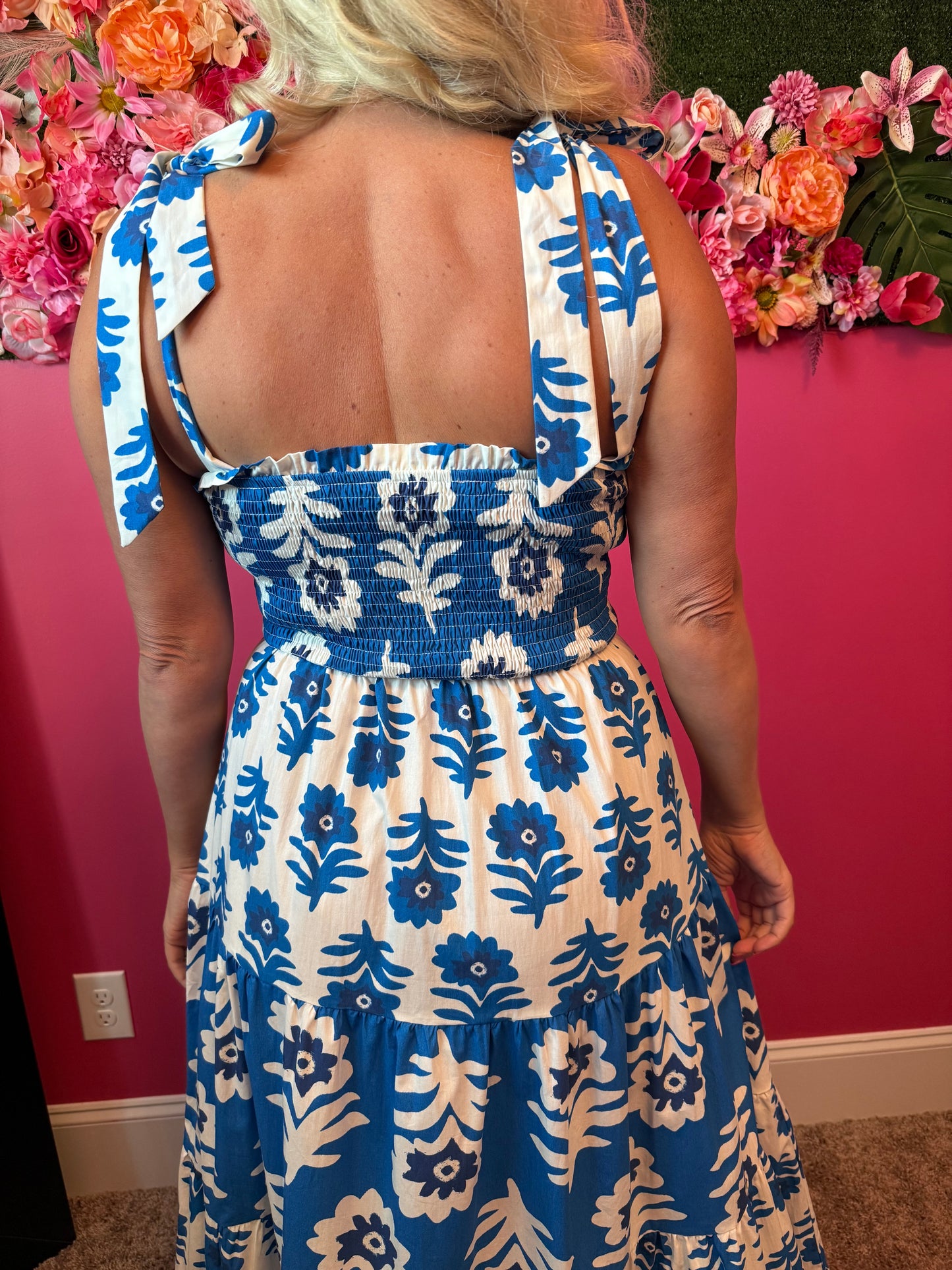 Azure Petals Maxi