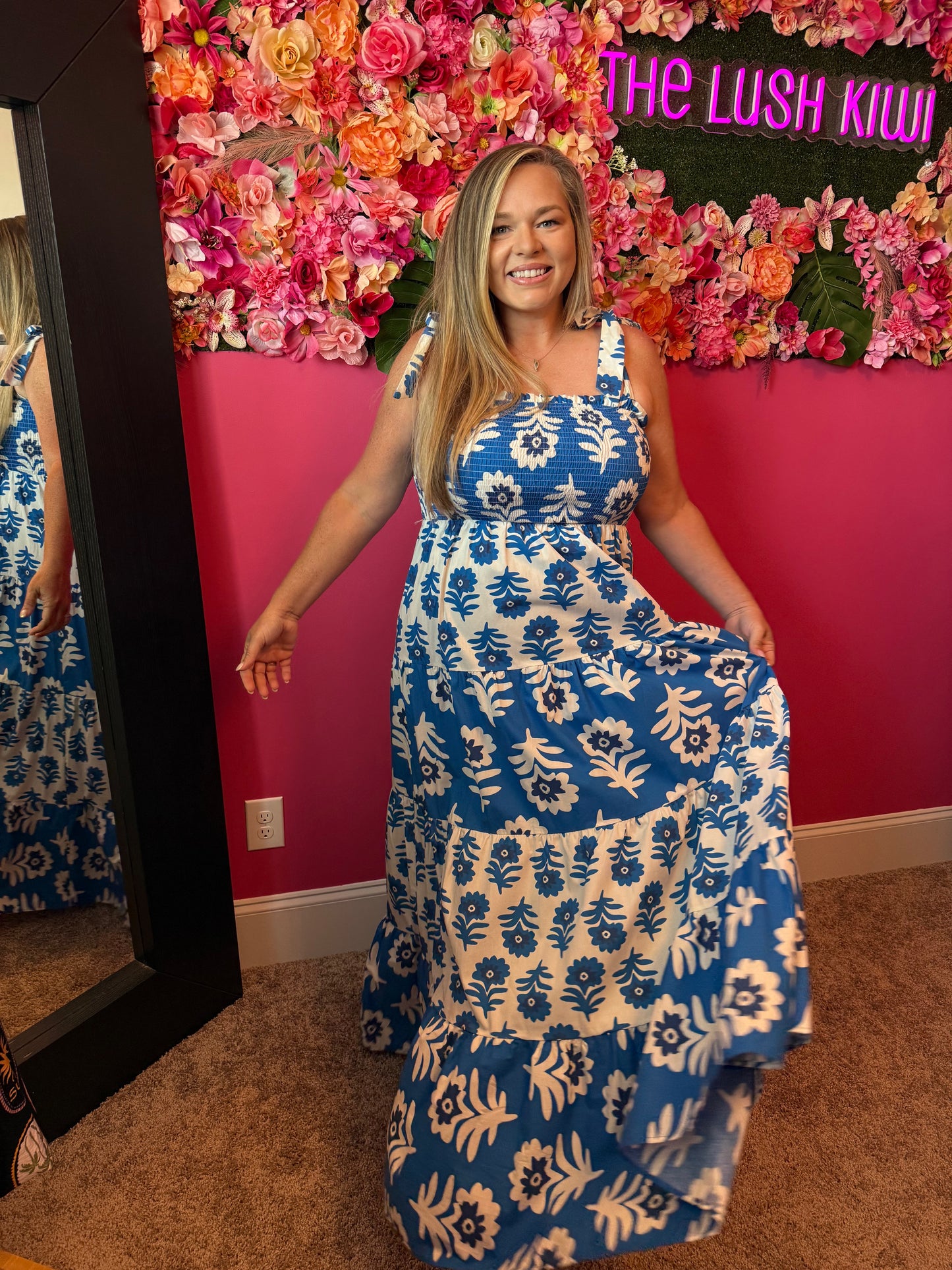 Azure Petals Maxi