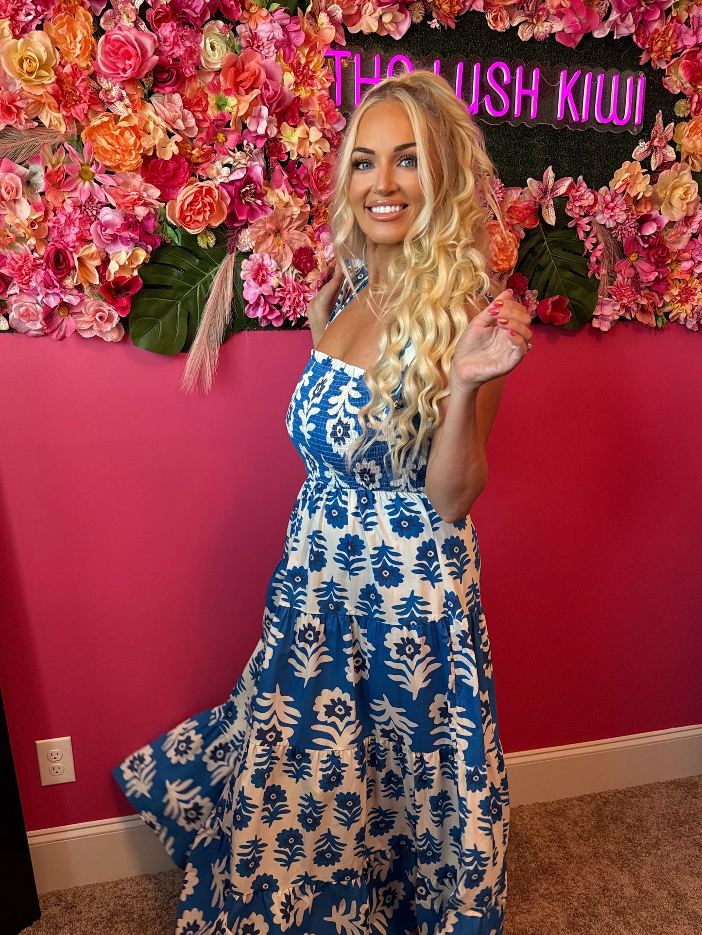 Azure Petals Maxi