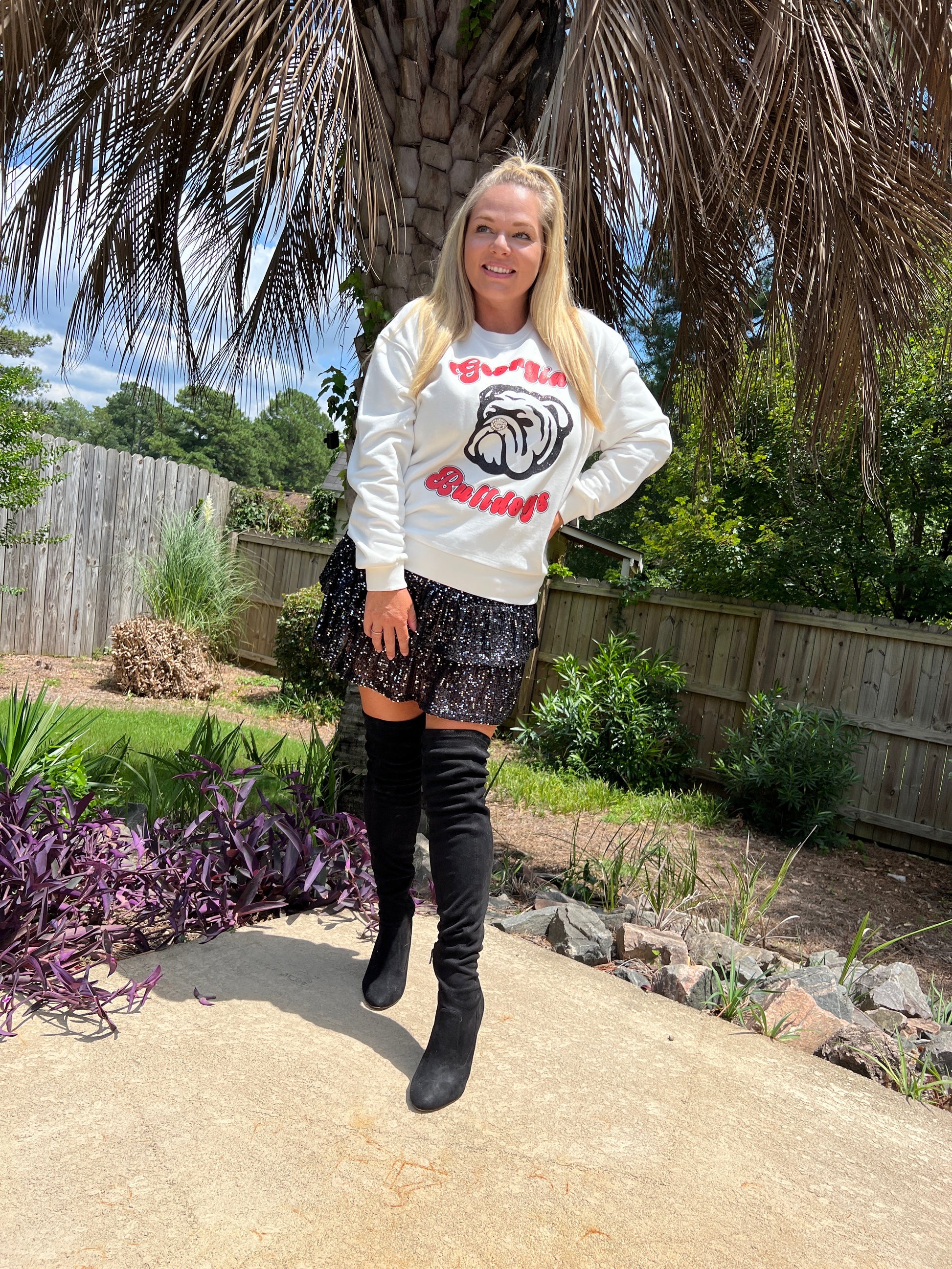Black Sequin Skort - The Lush Kiwi