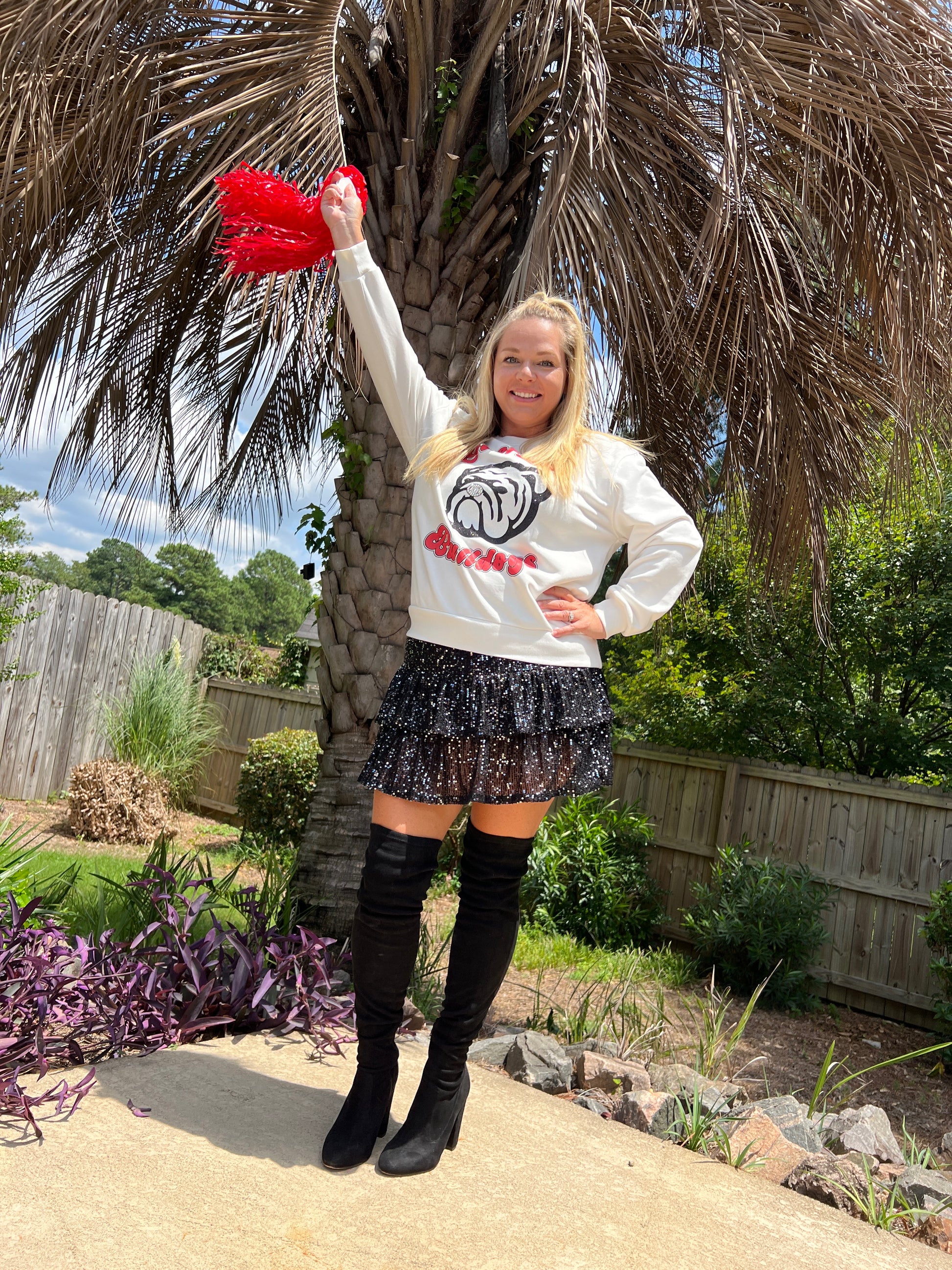 Black Sequin Skort - The Lush Kiwi
