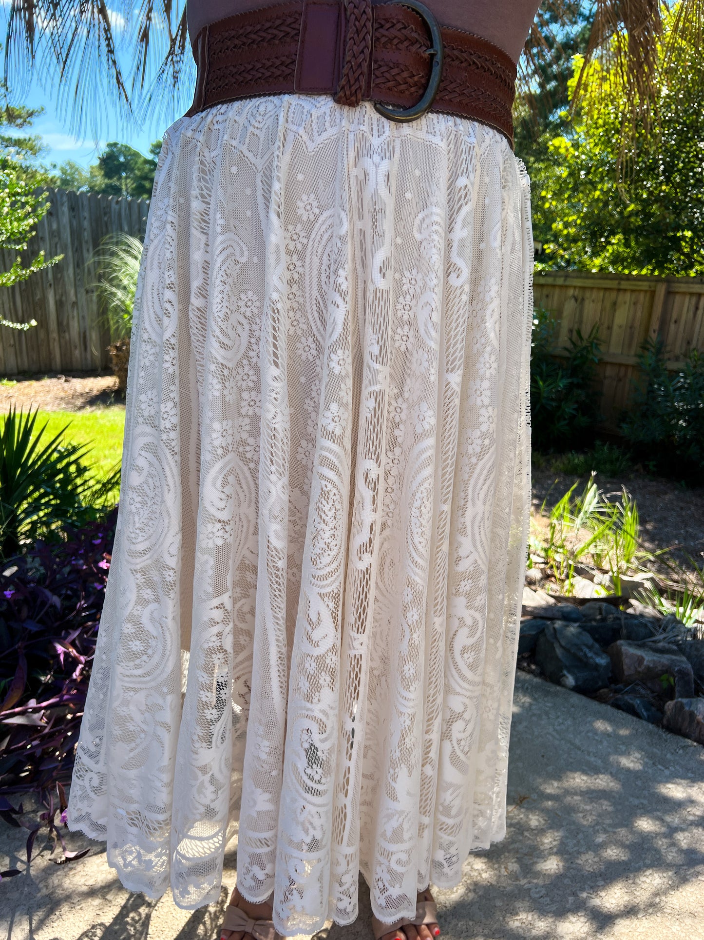 Cotton & Lace Skirt - The Lush Kiwi