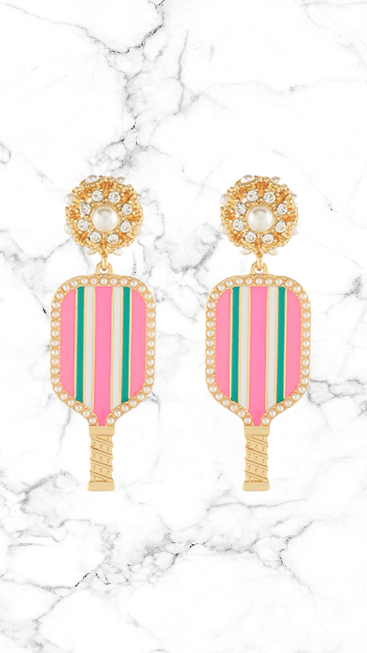 Pickleball Paddle Drop Earrings