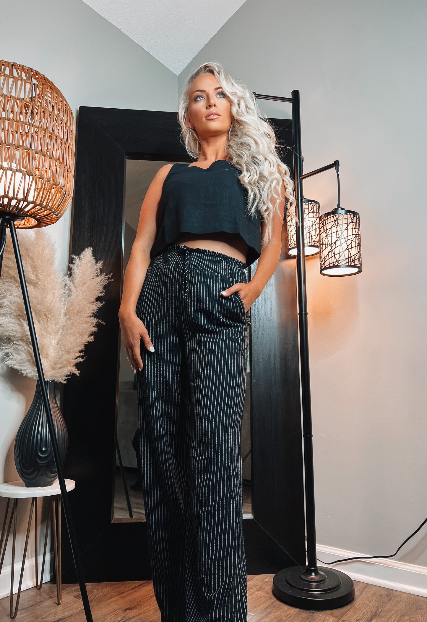 Speakeasy Pinstriped Pants - The Lush Kiwi