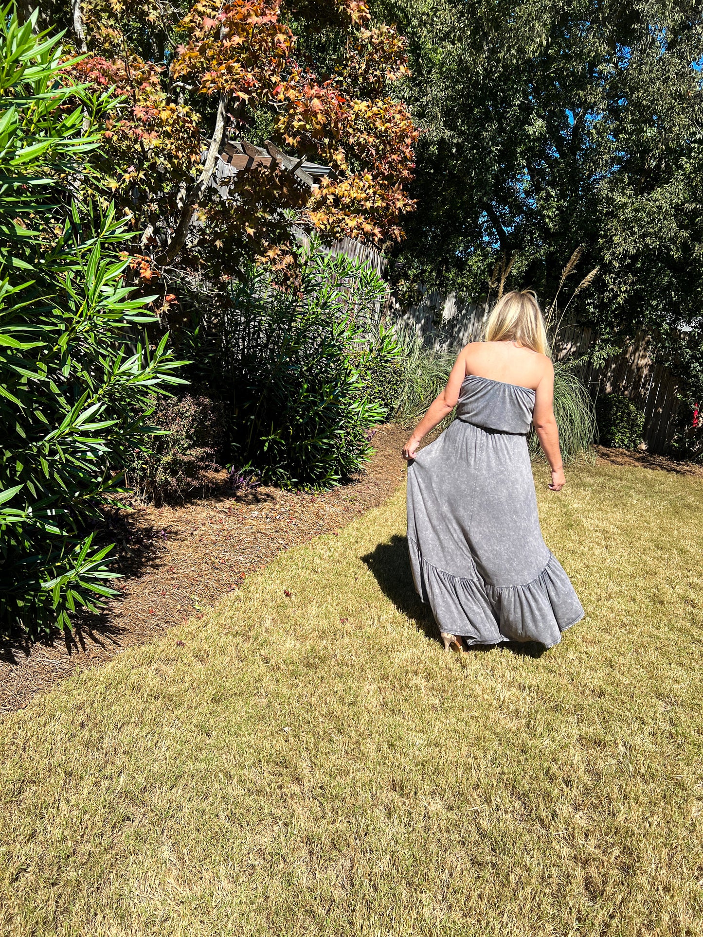 Stonewashed Vintage High Low Maxi - The Lush Kiwi