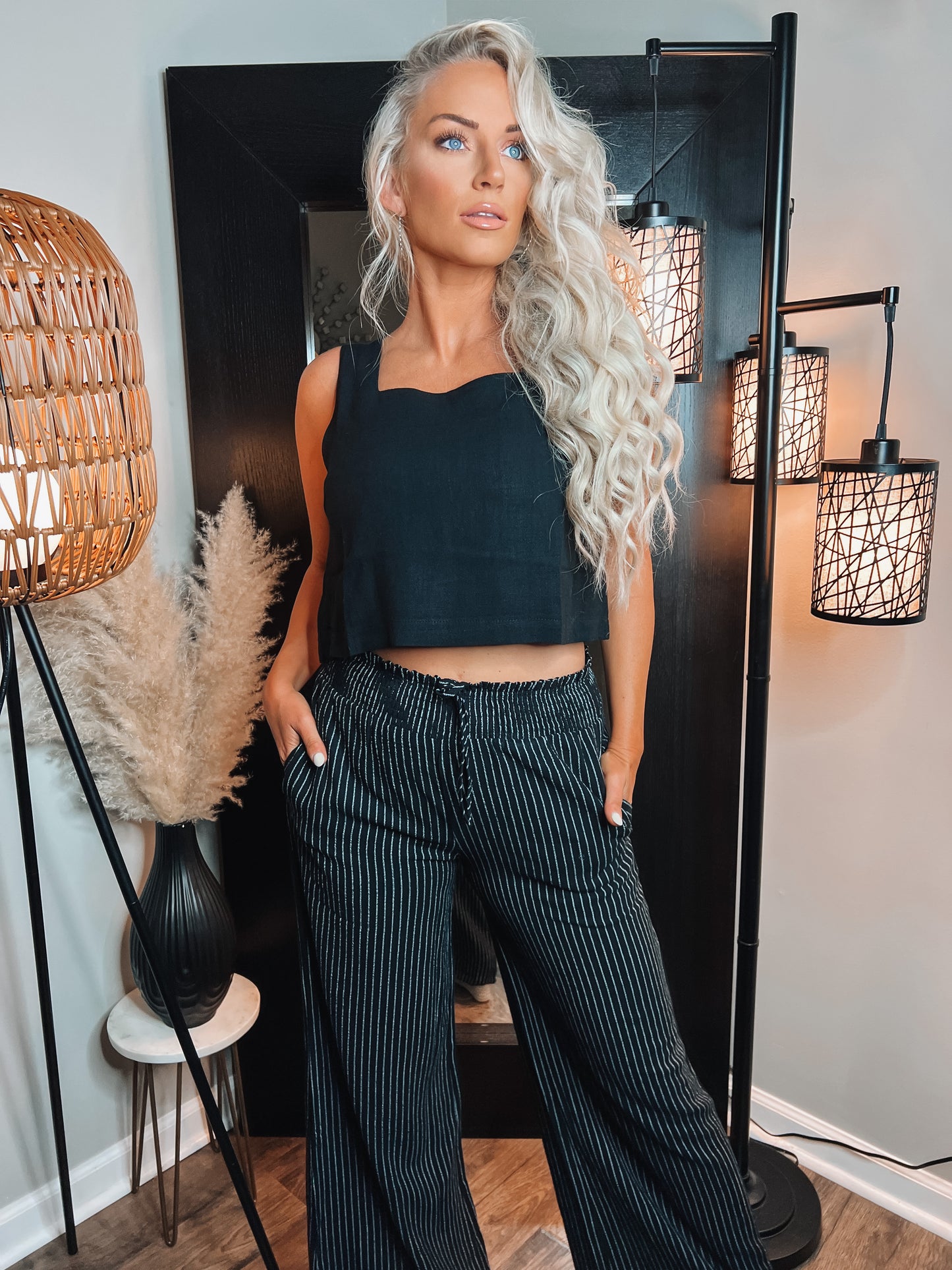 Speakeasy Pinstriped Pants - The Lush Kiwi