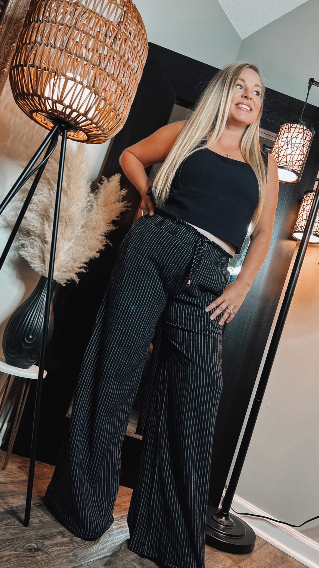 Speakeasy Pinstriped Pants - The Lush Kiwi