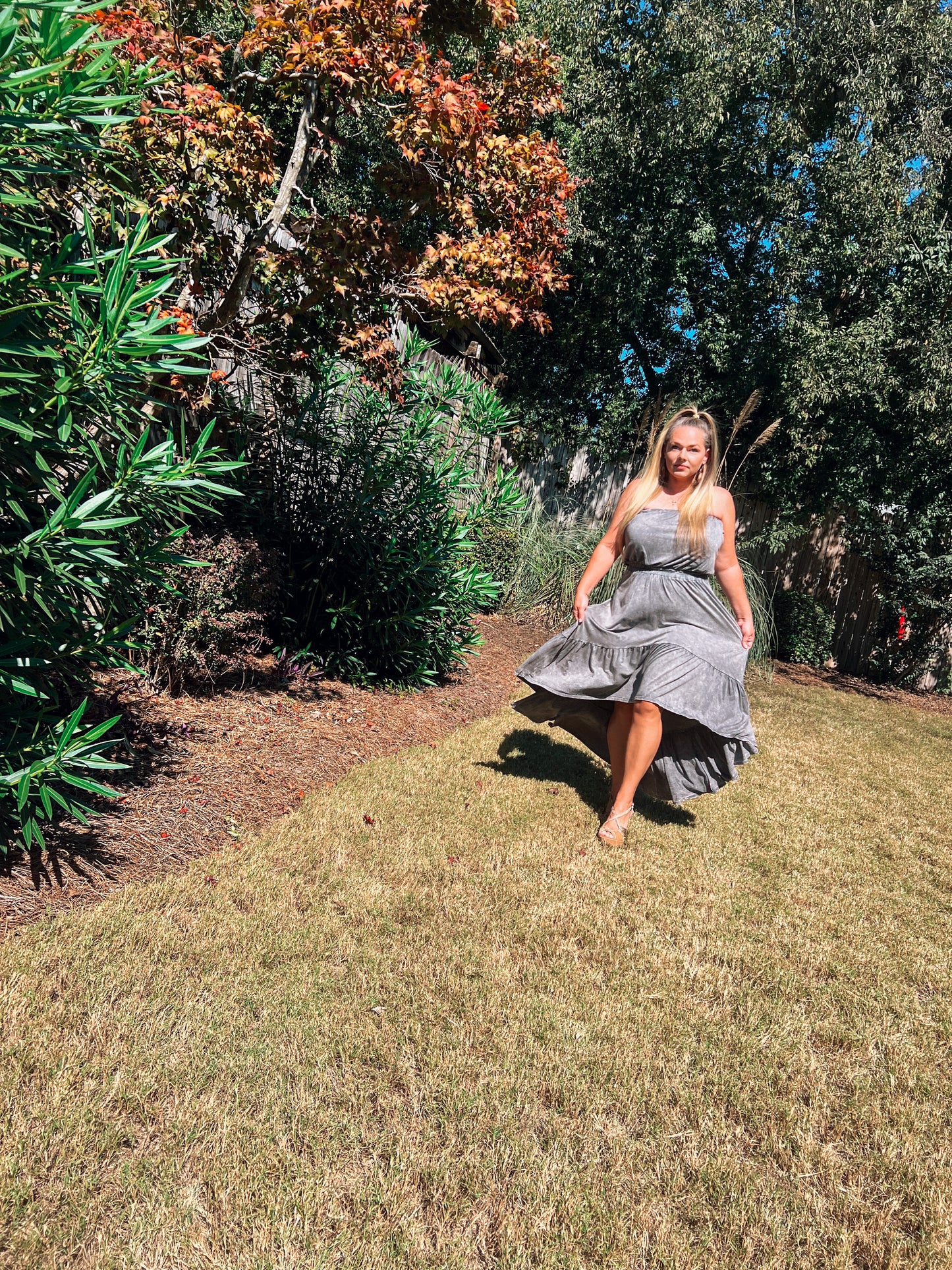 Stonewashed Vintage High Low Maxi - The Lush Kiwi