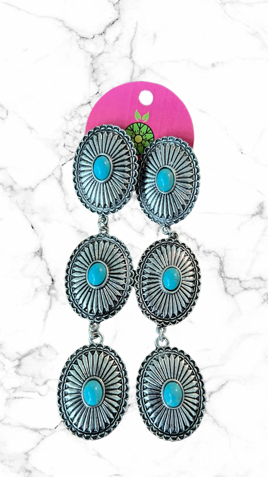 Sunburst Turquoise Earrings - The Lush Kiwi