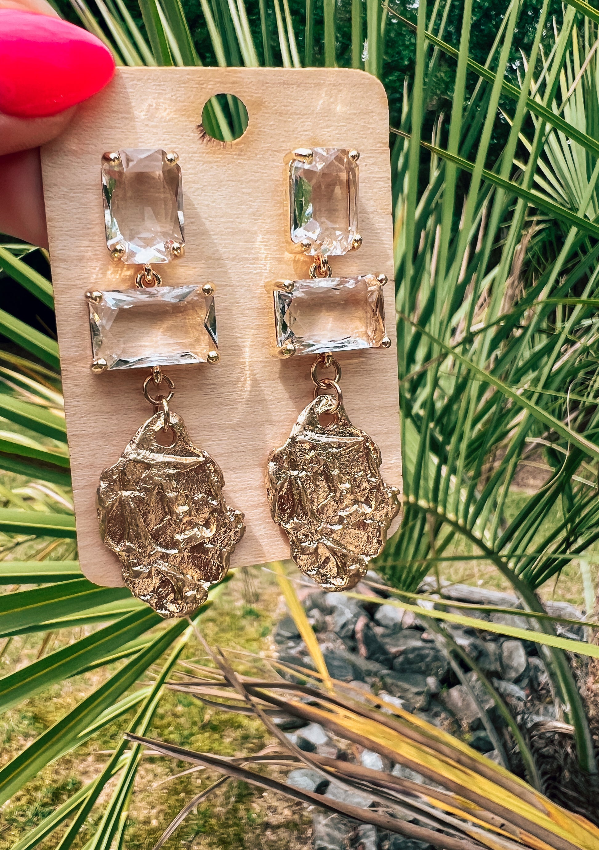 Ice Gold Earrings - The Lush Kiwi