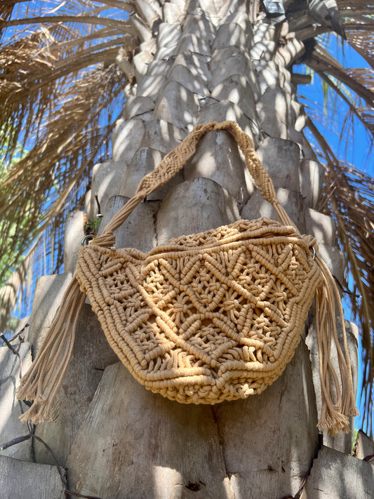 Macrame Sling Bag - The Lush Kiwi