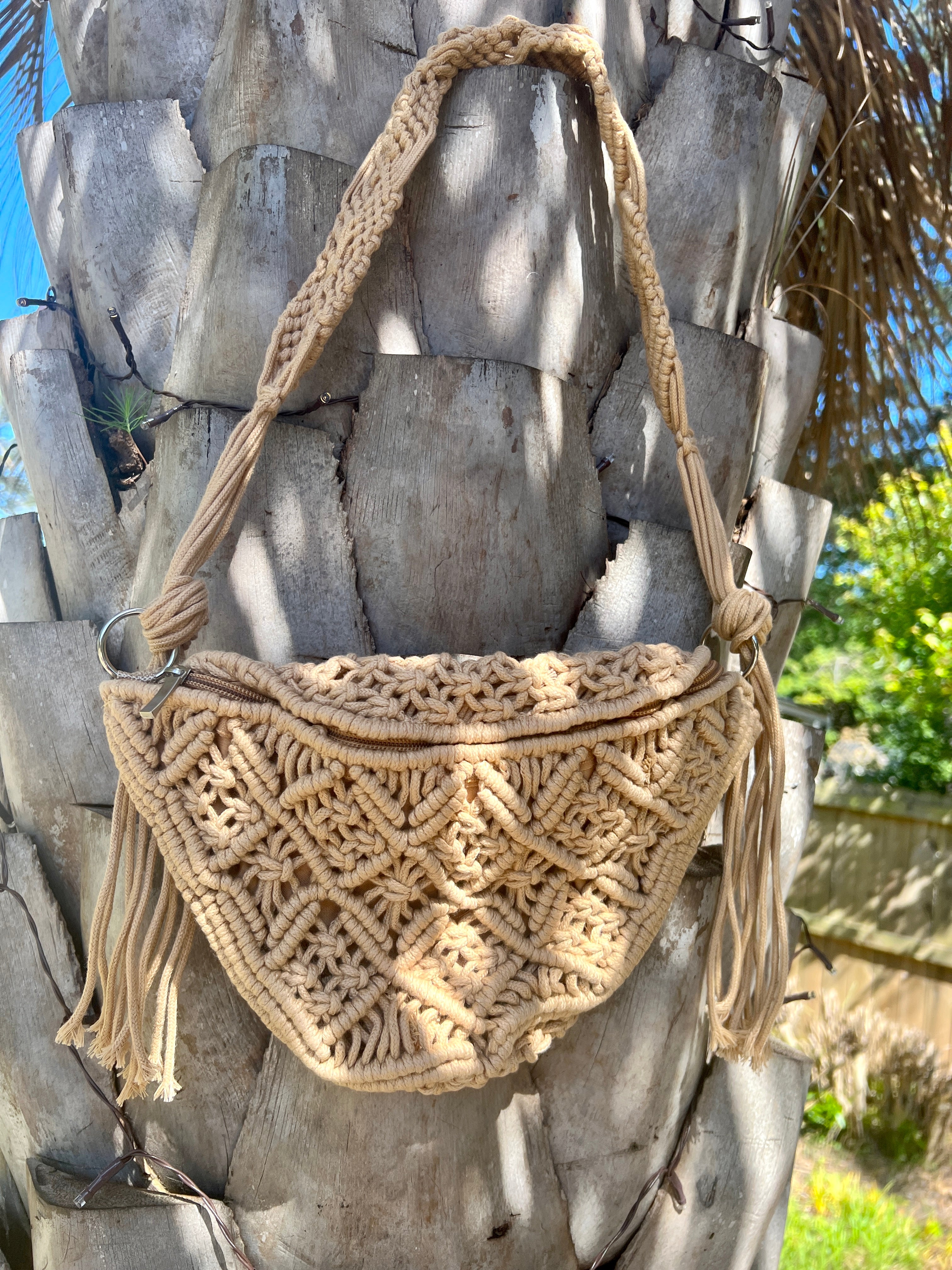 Macrame sling online bag