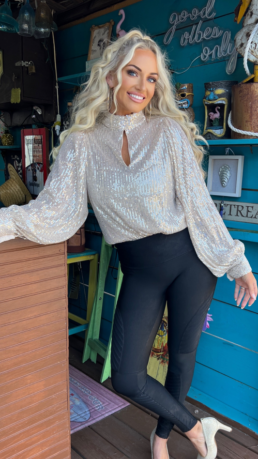 Champagne Cheers Top - The Lush Kiwi