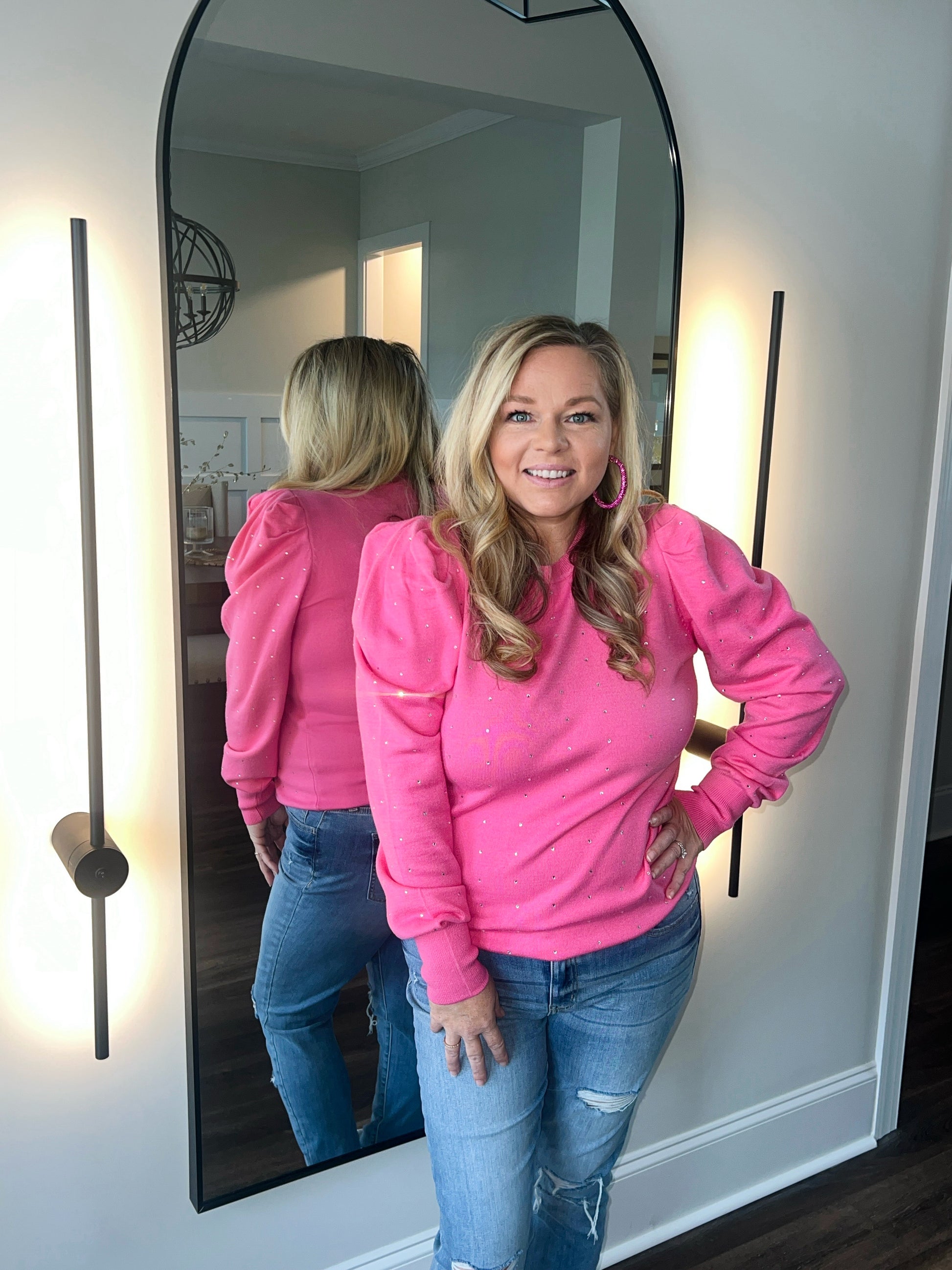 All About You Rhinestone Sweater - The Lush Kiwi