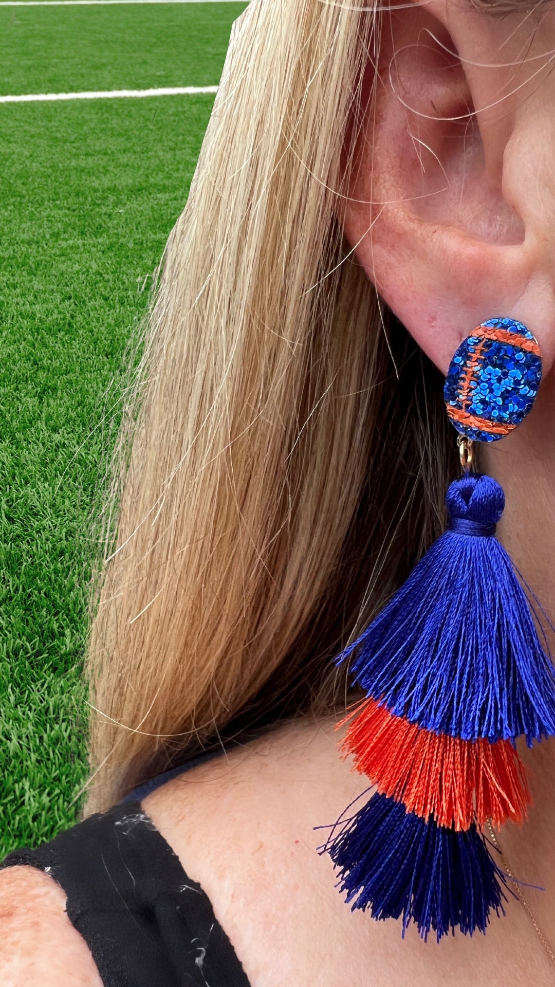 Blue & Orange Tassel Earrings - The Lush Kiwi