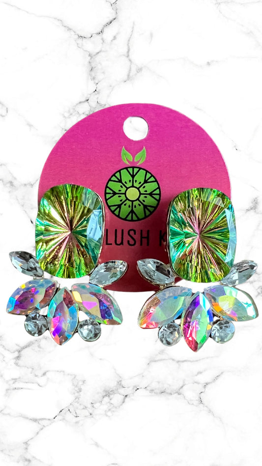 Mermaid Stone Embellished Earrings - The Lush Kiwi