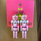 Pink Nutcracker Earrings