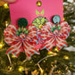 Candy Cane Bow Earrings