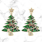 Christmas Tree Jeweled Earrings