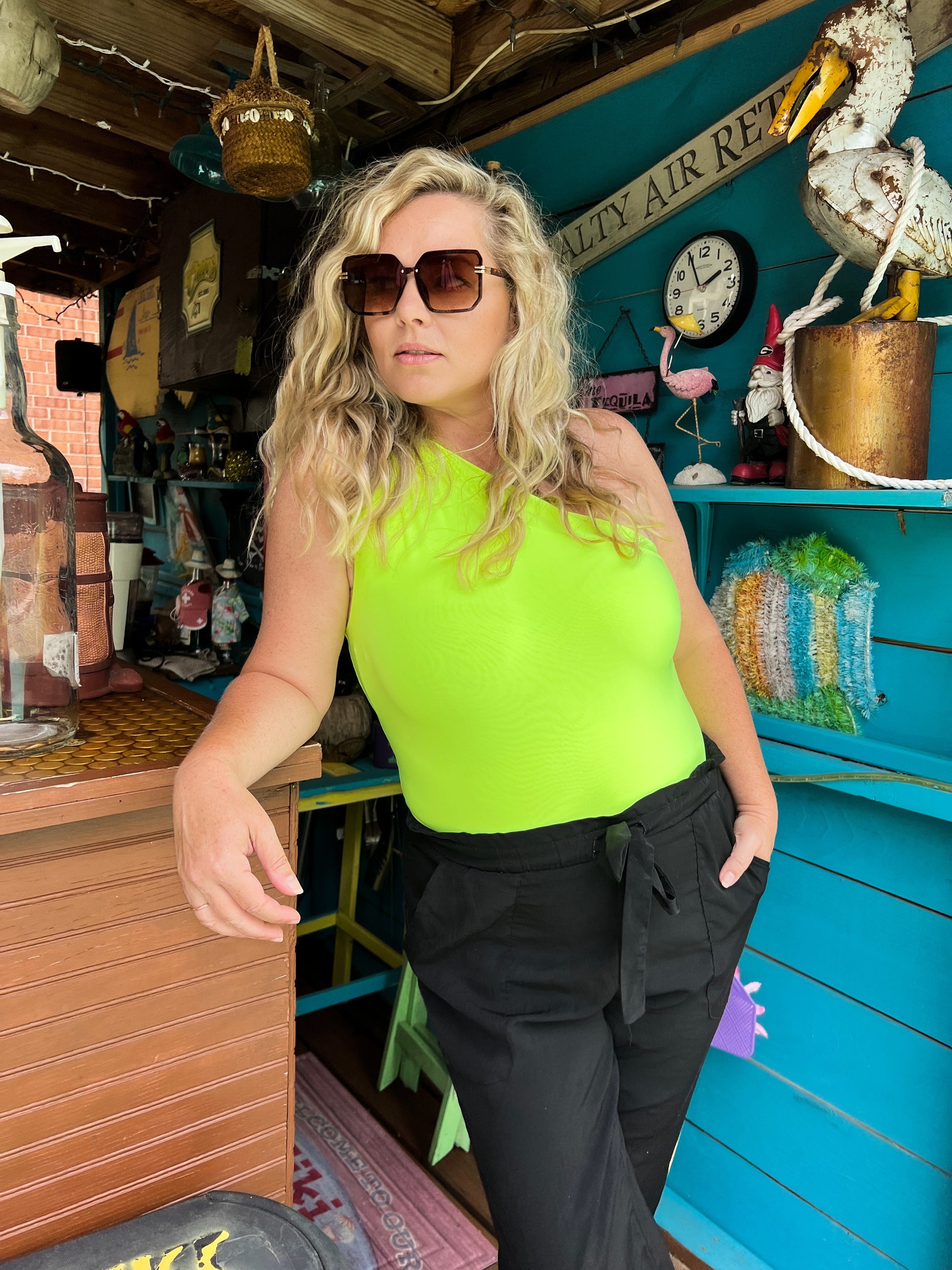 Neon Yellow Bodysuit - The Lush Kiwi