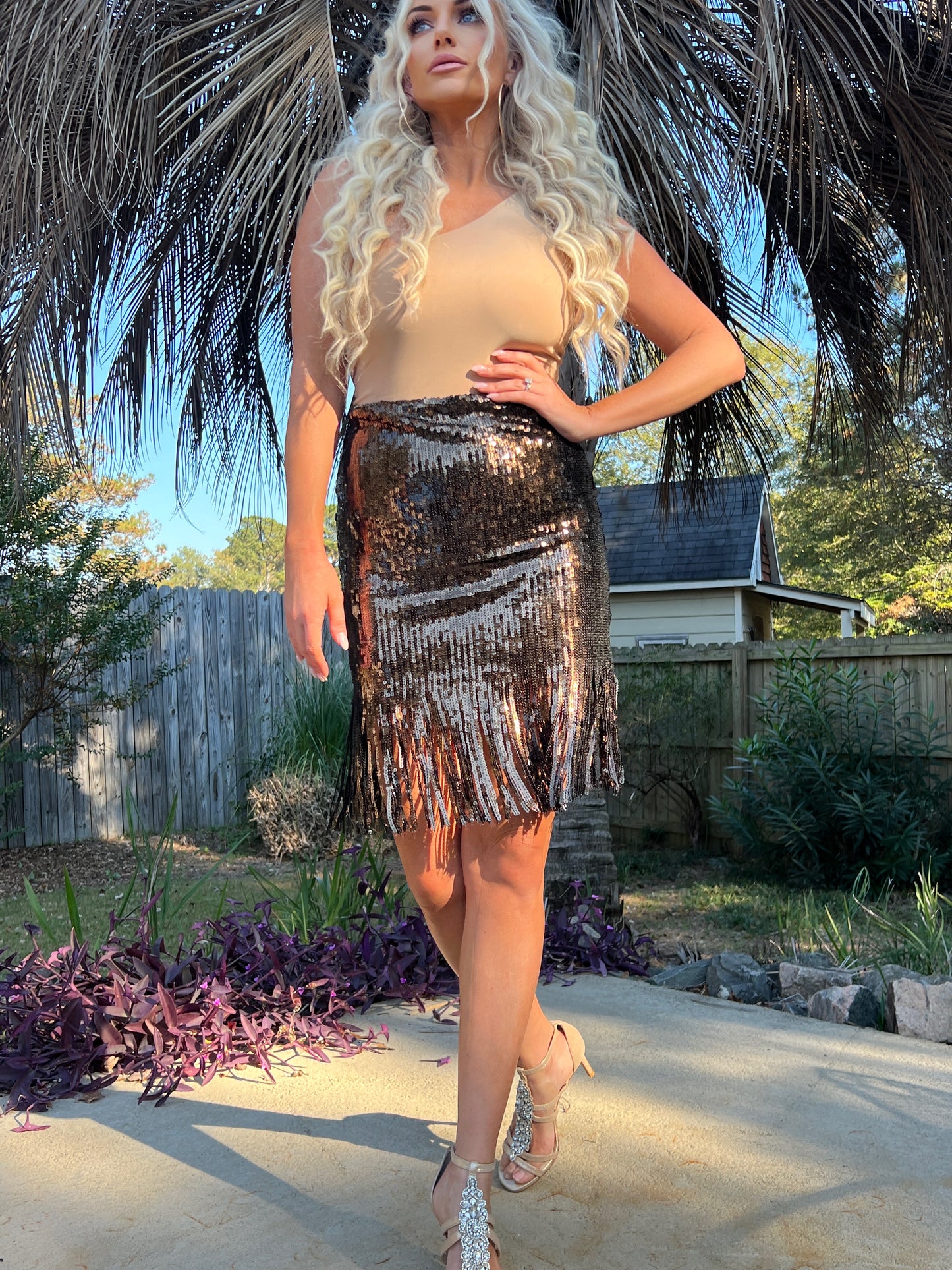 Charcoal Dazzle Skirt - The Lush Kiwi