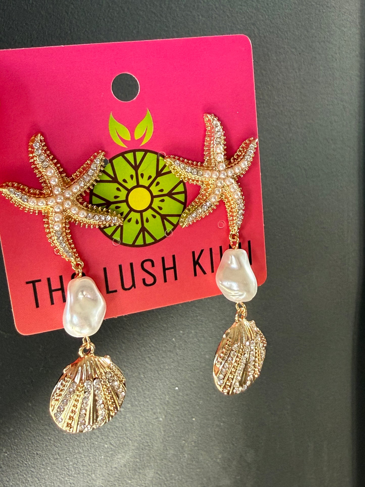 Golden Starfish Earrings