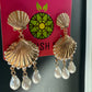 Golden Seashell Pearl Earrings
