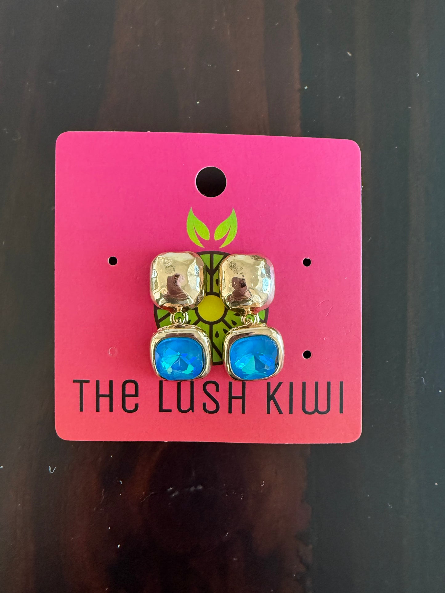 Blue Stone Dangle Earrings