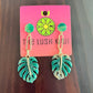 Palm Leaf Drop Earrings