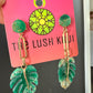 Palm Leaf Drop Earrings