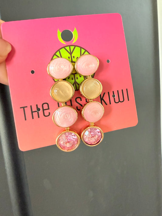 Linear Marble Stone Earrings