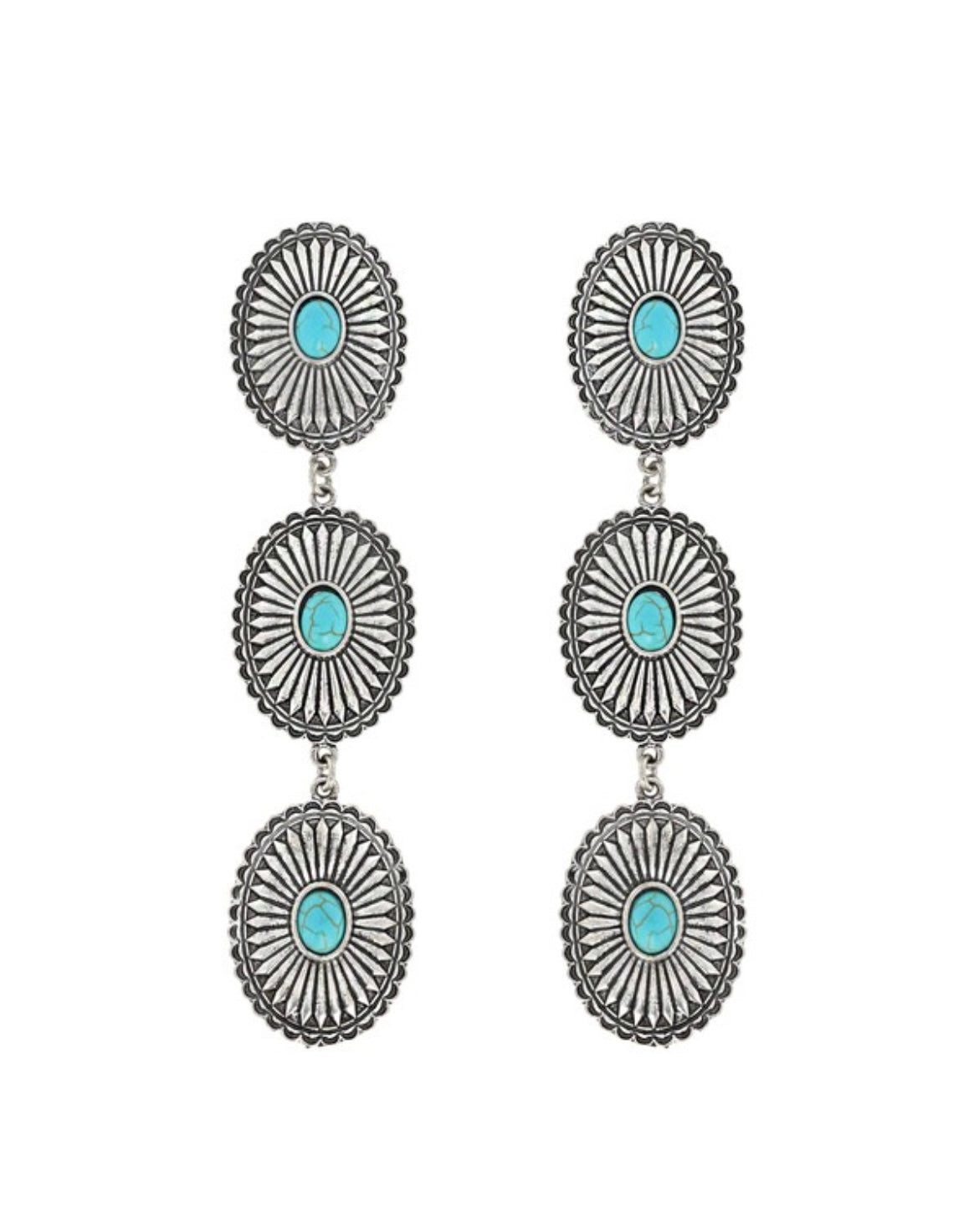 Sunburst Turquoise Earrings - The Lush Kiwi