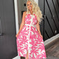 Pink Palms Midi