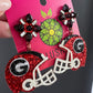 Georgia Glitter Helmet Earrings