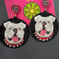 UGA Black & White Glitter Earrings