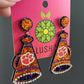 Clemson Megaphone Glitter Earrings