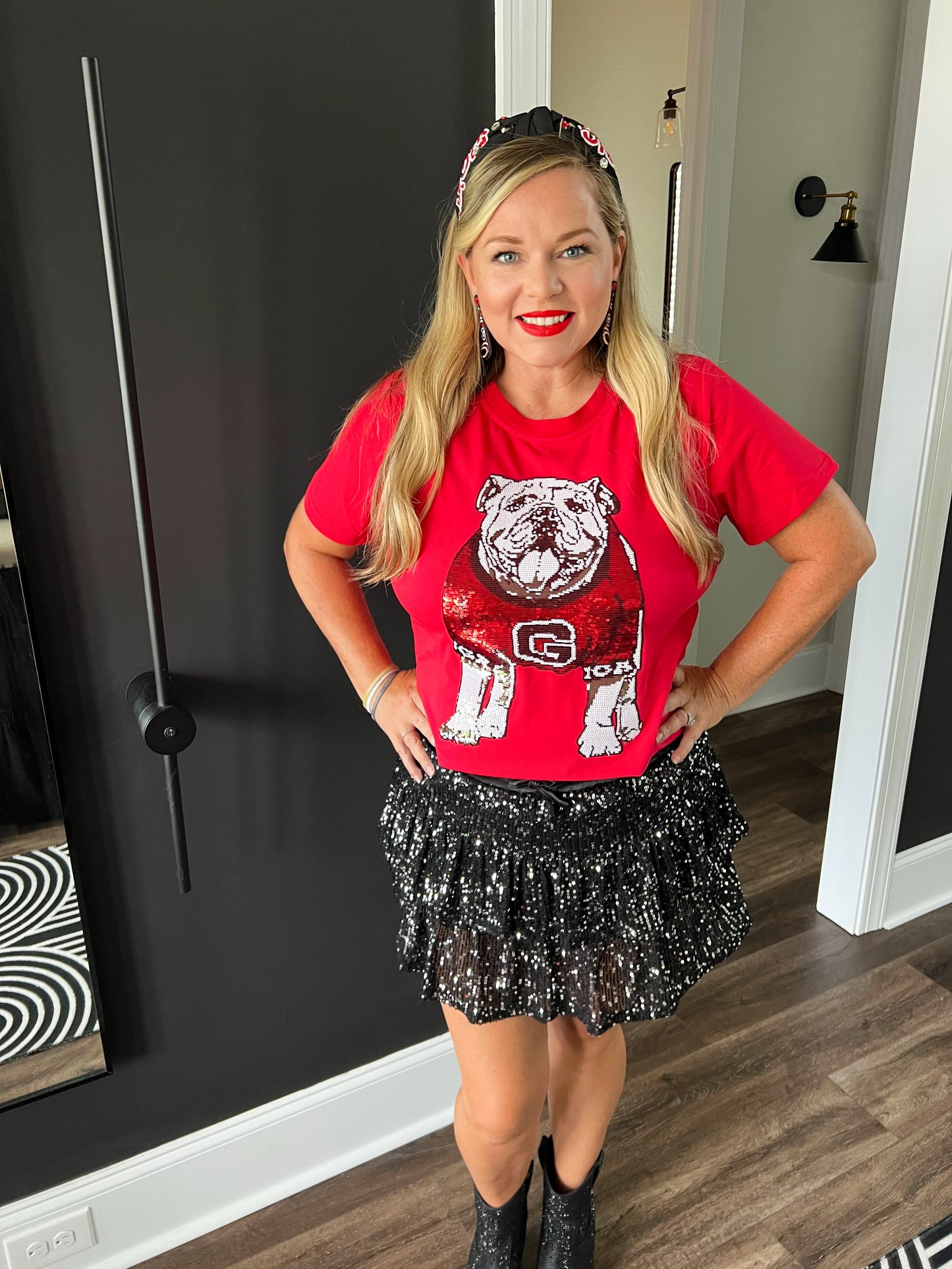 Georgia Bulldog Glitter Tee