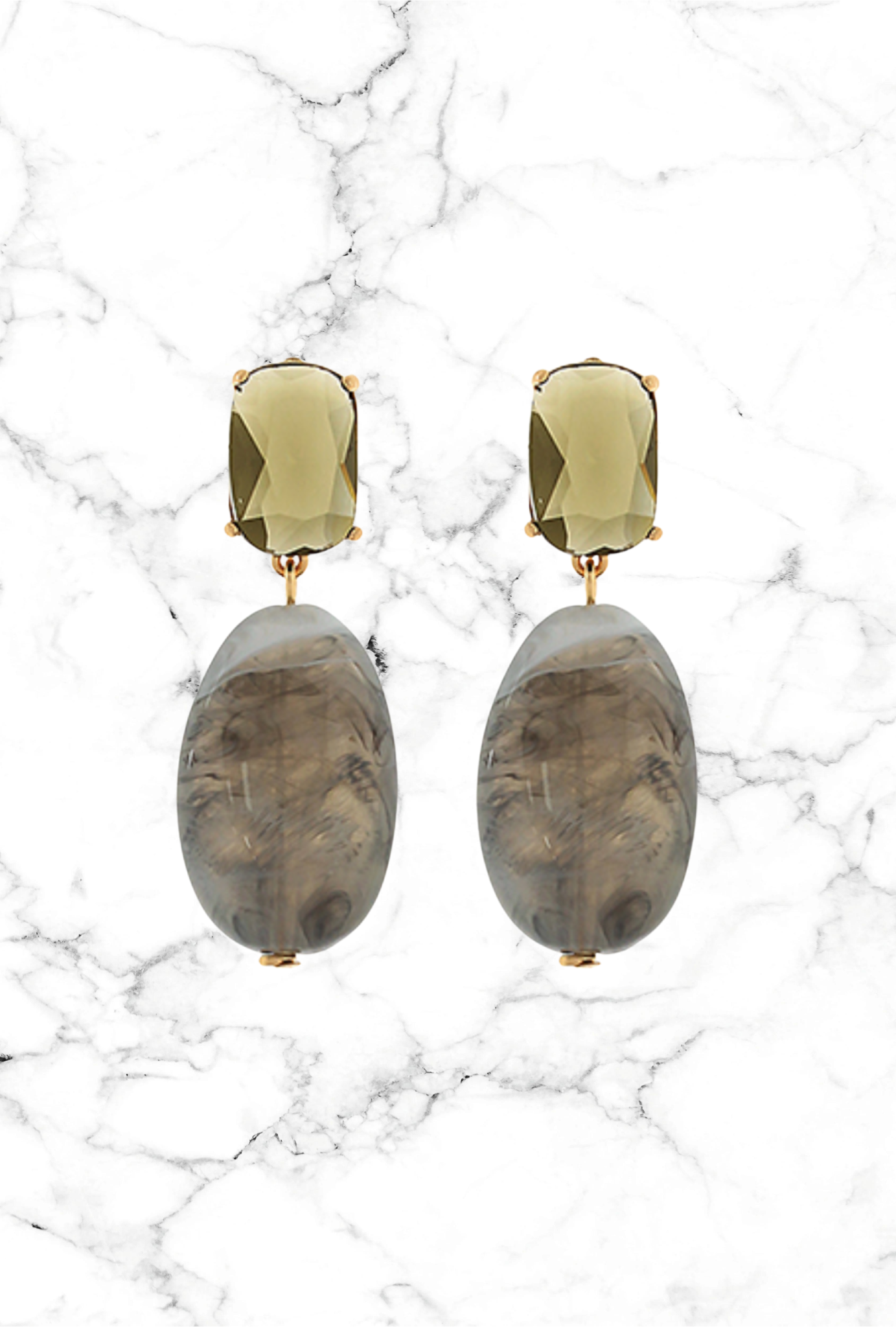 Oval Peridot Earrings