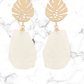 Golden Leaf Geometric Earrings