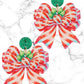 Candy Cane Bow Earrings