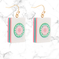 Mahjong Flower Tile Earrings