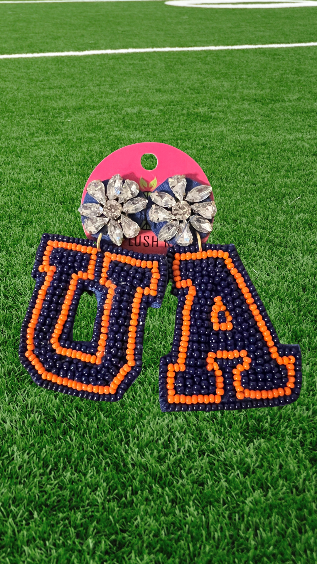 Auburn Beaded Game Day Earrings - The Lush Kiwi