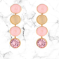 Linear Marble Stone Earrings