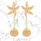 Golden Starfish Earrings