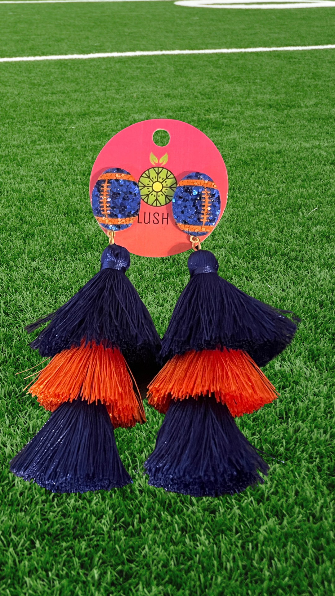 Blue & Orange Tassel Earrings - The Lush Kiwi