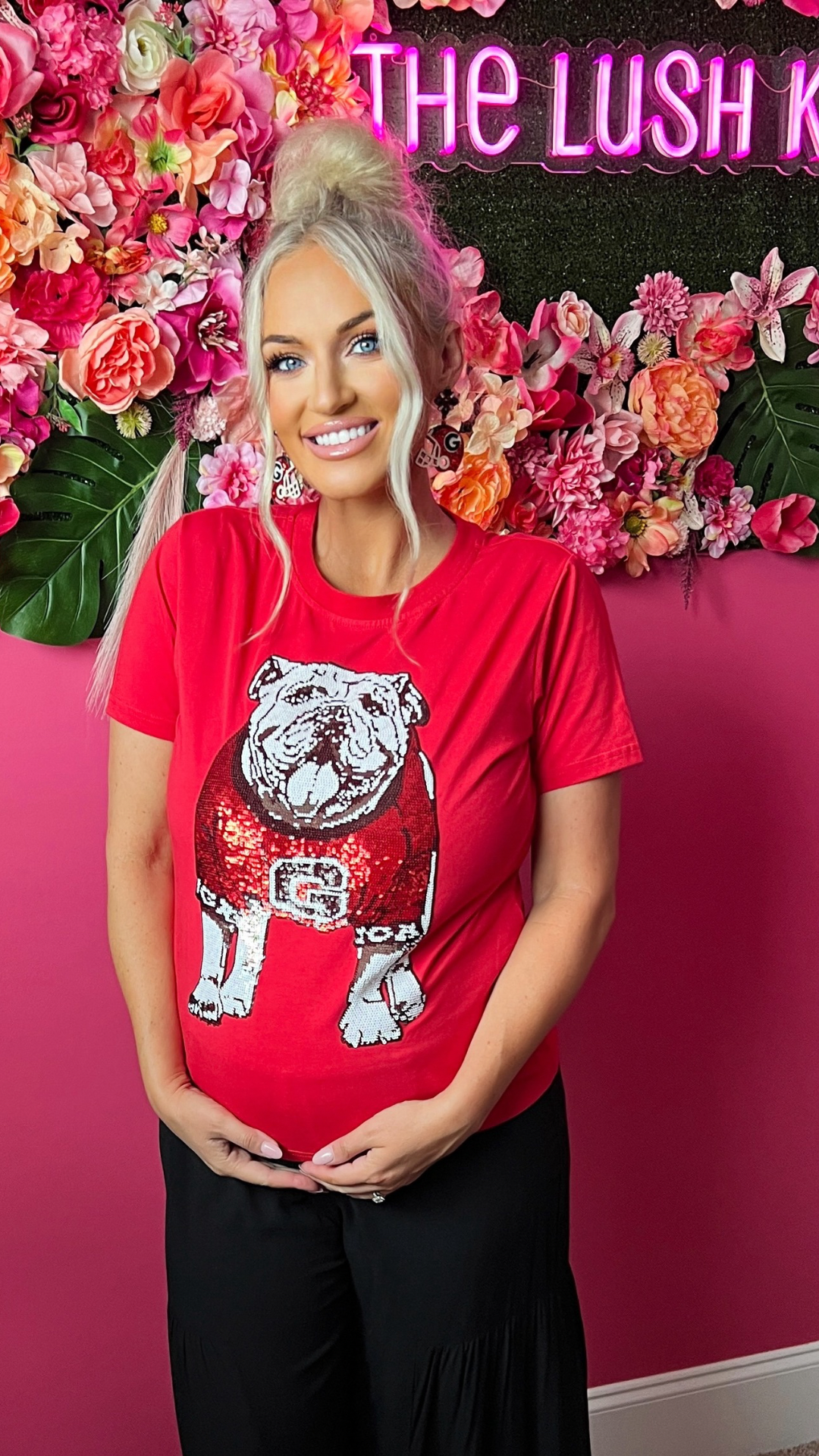 Georgia Bulldog Glitter Tee