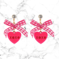 XOXO Heart & Bow Earrings
